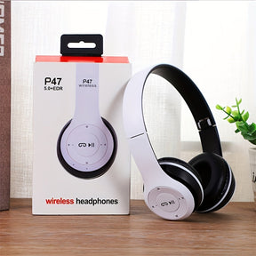 P47 Bluetooth 5.0 Wireless Headphone Foldable HIFI Stereo Bass Earphone